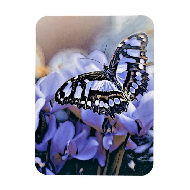 Blue Butterfly Magnet (Vertikal)