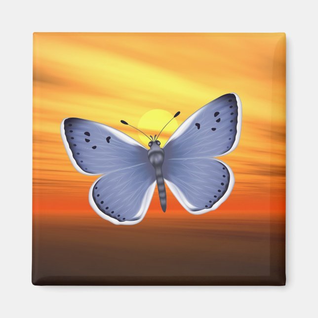 Blue Butterfly Magnet (Framsidan)