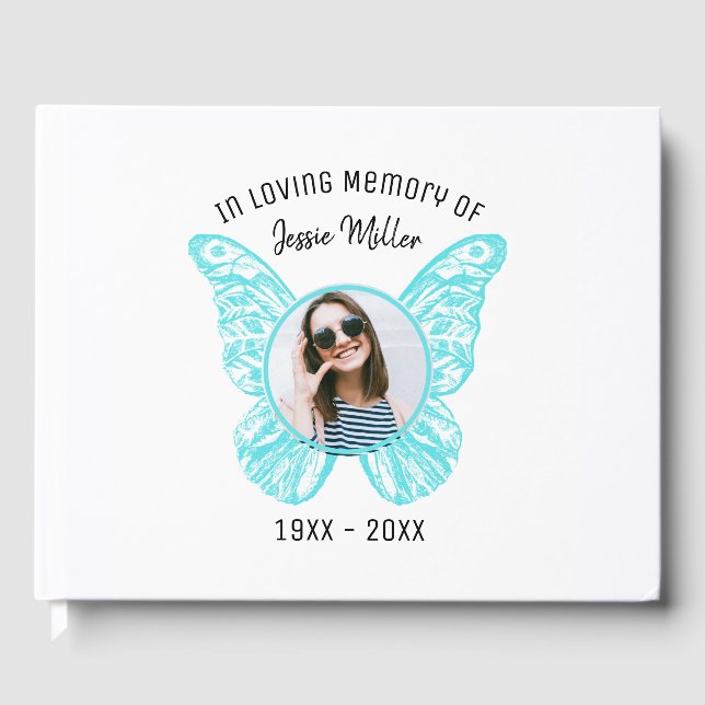 Blue Butterfly Memorial Guest Bok (Framsida)