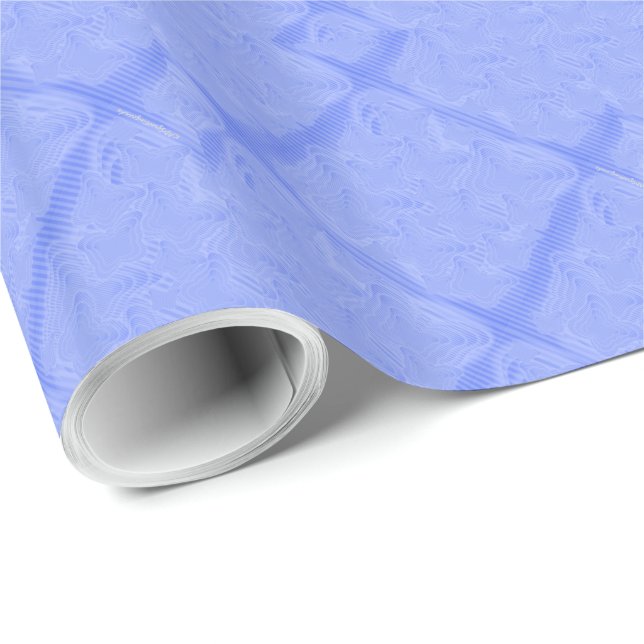 Blue Butterfly Mönster Presentpapper (Rullad Hörn)