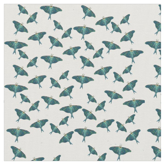 Blue Butterfly Moth Tyg (Närbild)