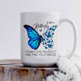 Blue Butterfly Mugg, inspirationsoffert Kaffemugg