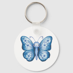 Blue Butterfly Nyckelring