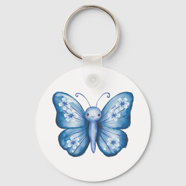 Blue Butterfly Nyckelring (Framsida)