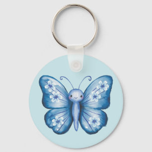 Blue Butterfly Nyckelring