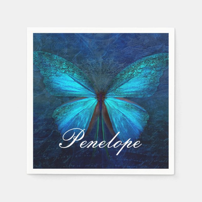 Blue Butterfly of Joy & Tur Pappersservett (Framsidan)
