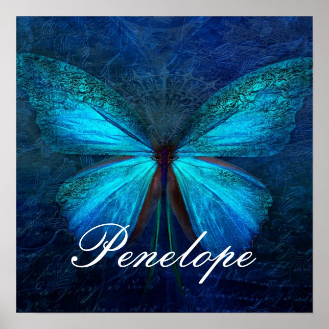 Blue Butterfly of Joy & Tur Poster (Framsidan)