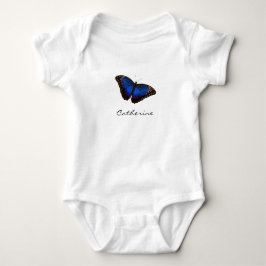 Blue Butterfly Personlig med Namn Tee