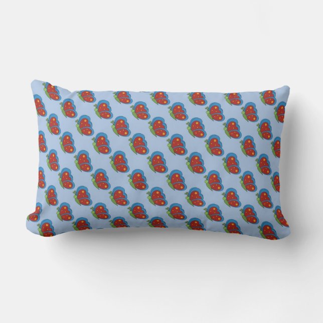 Blue Butterfly Pillow Lumbarkudde (Framsida)