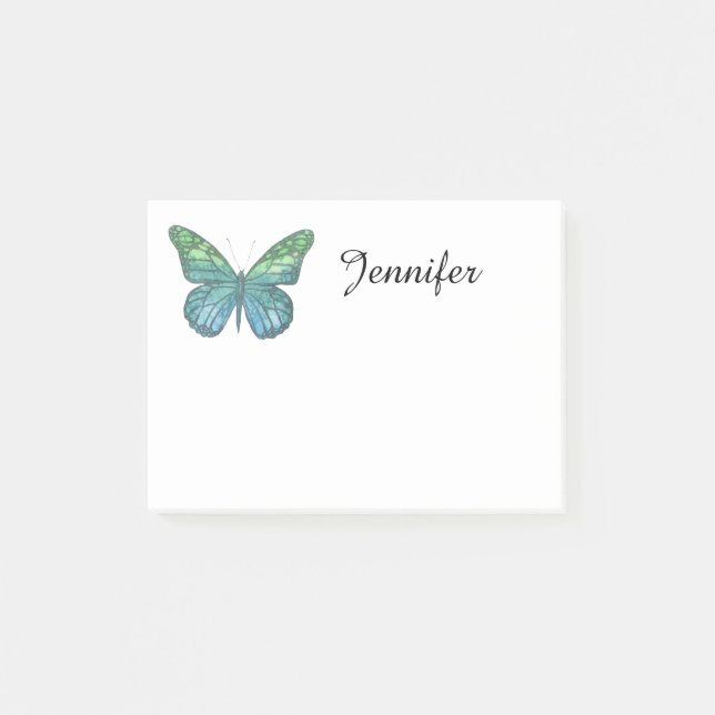Blue Butterfly Post-it Block (Framsida)