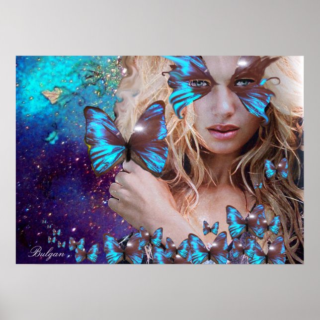 BLUE BUTTERFLY POSTER (Framsidan)