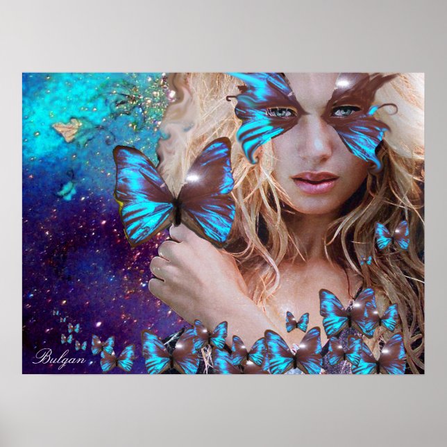 BLUE BUTTERFLY POSTER (Framsidan)