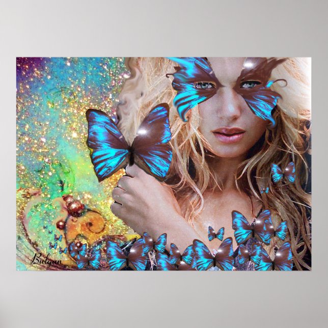 BLUE BUTTERFLY POSTER (Framsidan)
