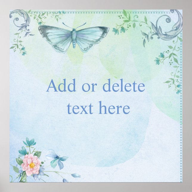 Blue Butterfly Poster (Framsidan)