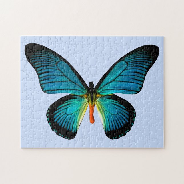 Blue Butterfly Puzzle Pussel (Horisontell)