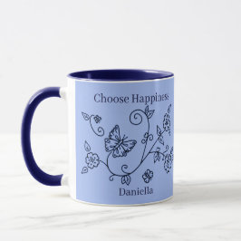 Blue Butterfly Reminder Mug Mugg