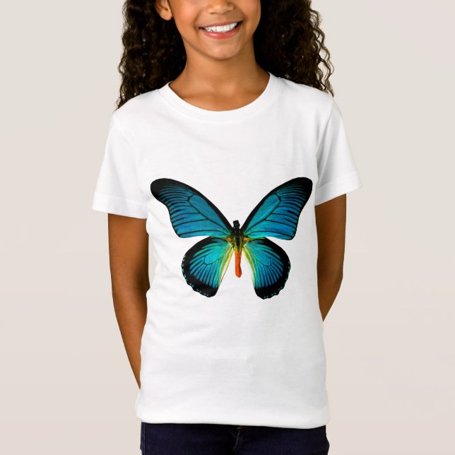 Blue Butterfly Shirt T-shirt (Framsida)