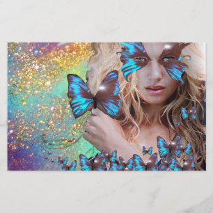 BLUE BUTTERFLY SWEET SIXTEEN PARTY BREVPAPPER
