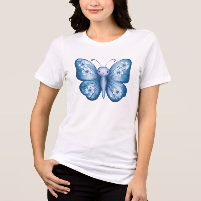Blue Butterfly T Shirt (Framsida)
