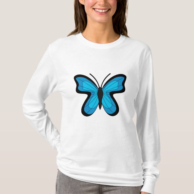 Blue Butterfly T Shirt (Framsida)