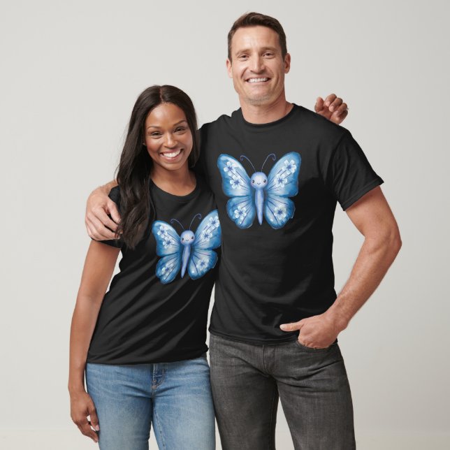 Blue Butterfly T Shirt (Unisex)