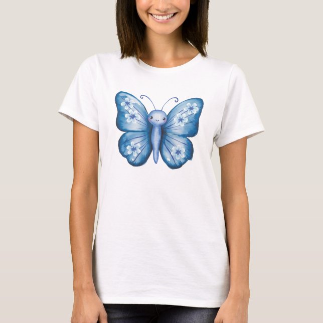 Blue Butterfly T Shirt (Framsida)