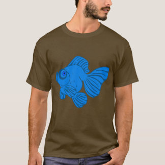 Blue Butterfly Telescope Goldfish T Shirt
