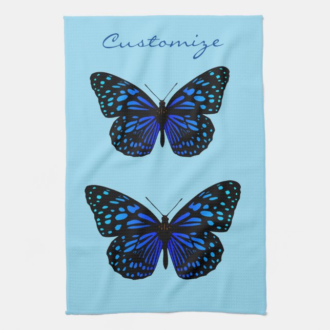 Blue Butterfly Thunder_Cove Kökshandduk (Vertikal)