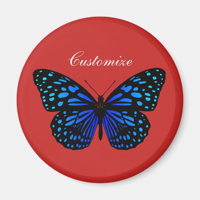 Blue Butterfly Thunder_Cove Magnet (Framsidan)