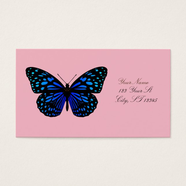Blue Butterfly Thunder_Cove Visitkort (Framsidan)
