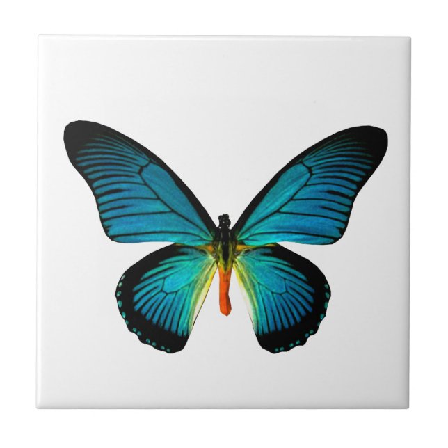 Blue Butterfly Tile Kakelplatta (Framsidan)
