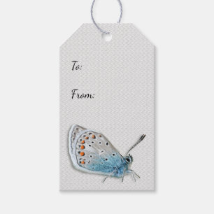 Blue Butterfly Tillfällen Gift-Märkre Presentetikett