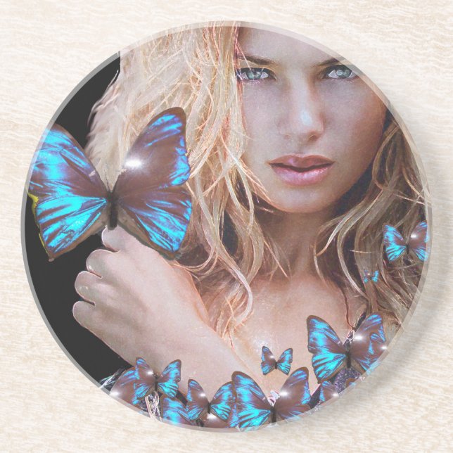 BLUE BUTTERFLY UNDERLÄGG (Framsidan)