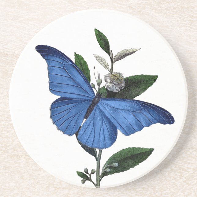 Blue Butterfly Underlägg Sandsten (Framsidan)