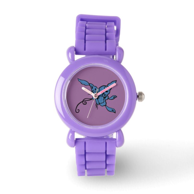 Blue Butterfly Watch Armbandsur (Framsida)