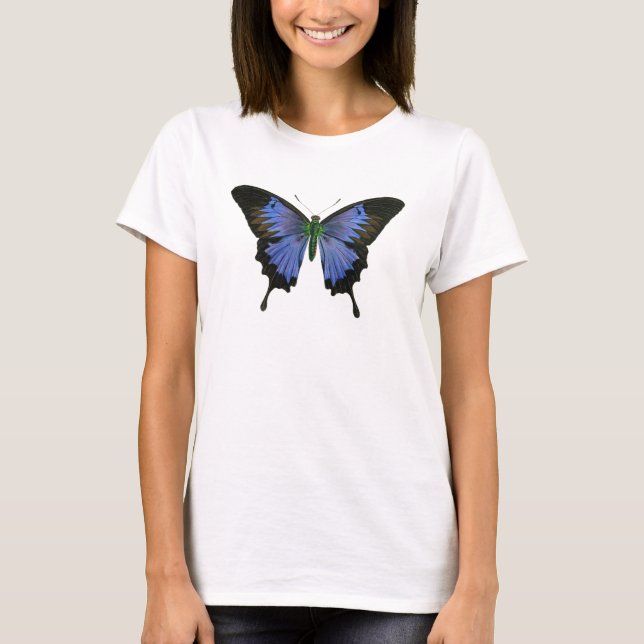 Blue Butterfly Women's Basic T-shirt (Framsida)