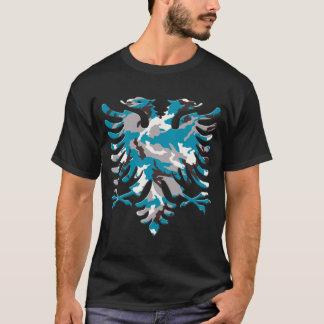 Blue Camo Albanian Eagle 3D T-shirt