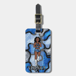 Blue Camo Dancer #1 Luggage Tag Bagagebricka