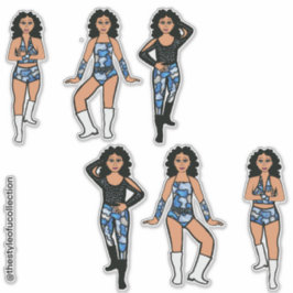 Blue Camo Dancer #2 Sticker Klistermärken