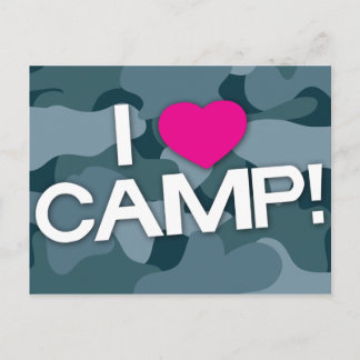 Blue Camo I KÄRLEK CAMP! Vykort