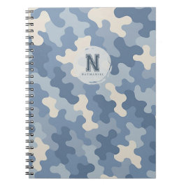 Blue Camo Milio Monogram Anteckningsbok