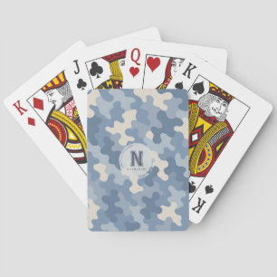 Blue Camo Milio Monogram Casinokort
