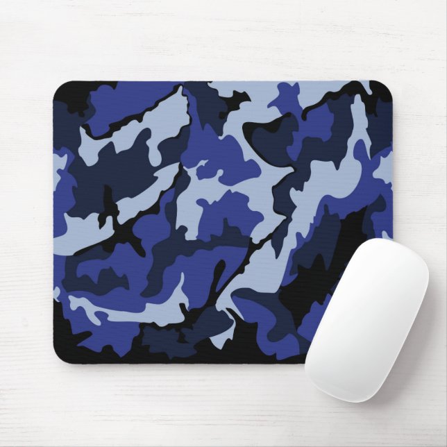 Blue Camo, Mousepad Musmatta (Med mus)