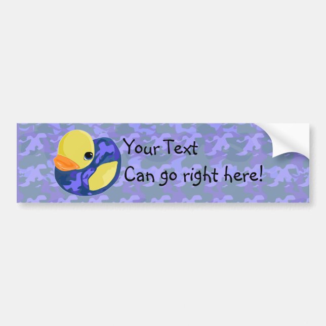 Blue Camo Rubber Ducky Bildekal (Framsidan)