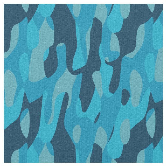 Blue Camo   Tyg (Närbild)