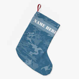 Blue Camouflage Anpassningsbar - julkamera Liten Julstrumpa