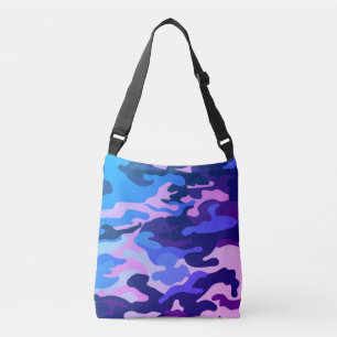 Blue Camouflage Mönster Tote Axelväska