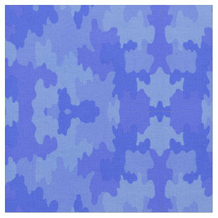 Blue Camouflage Mönster Tyg