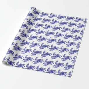 Blue Camouflage Snowmobiler Presentpapper