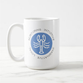 Blue Cancer Zodiac Stjärntecken Personality Trait Kaffemugg